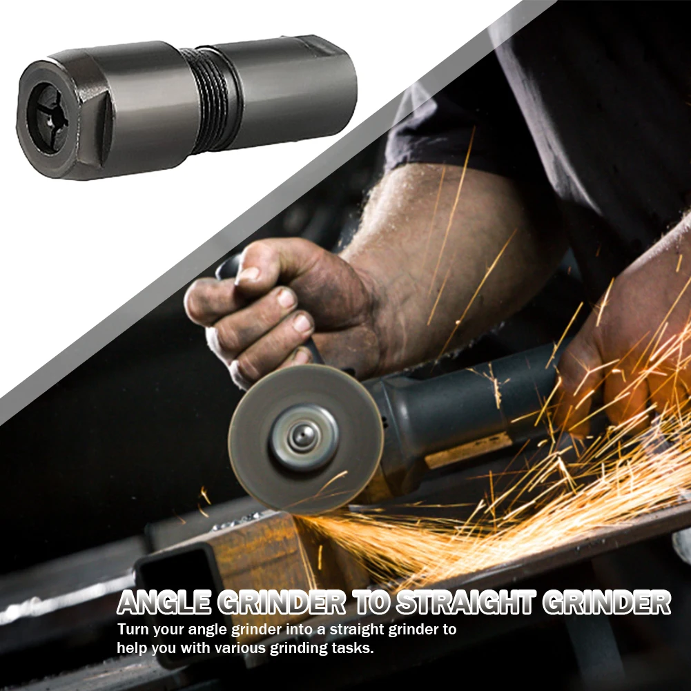 

2pcs Angle Grinder Modified Adapter High-carbon Steel 3/6mm Angle Grinder To Straight Grinder Chuck M10 Thread Woodworking Tools