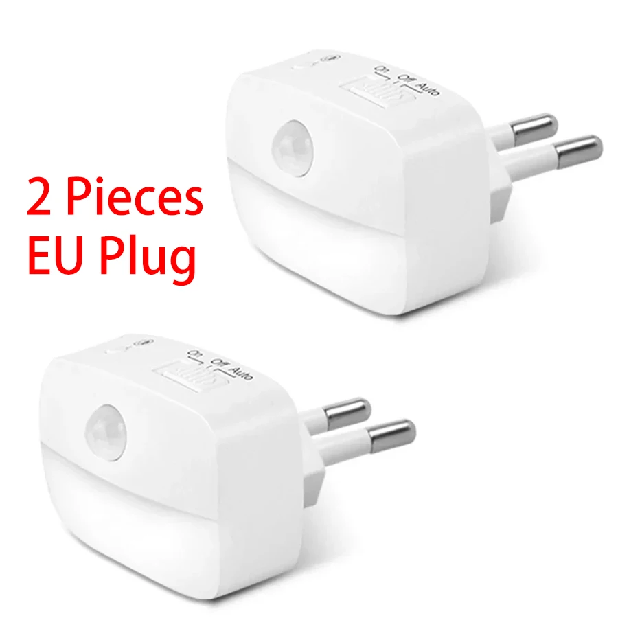 

Ночник с датчиком движения для розетки, холодный белый, теплый белый