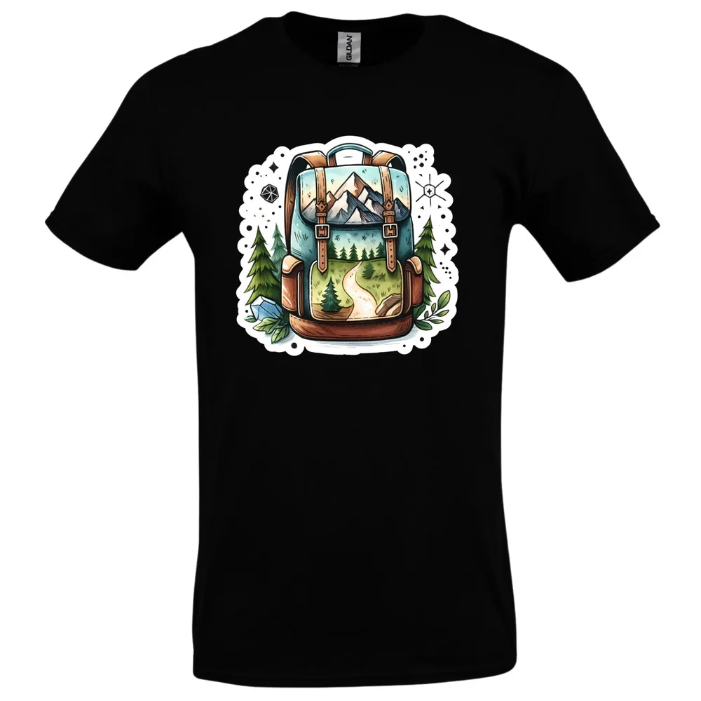 Мужская футболка для кемпинга размер S M L XL рюкзак приключений кемпинг горы