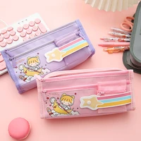 multifunctional pencil case large capacity stationery bag oxford cloth three layer pencil case student only