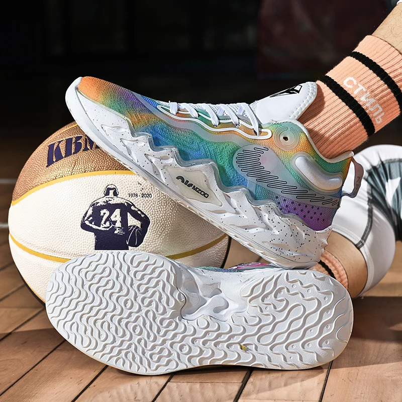 Мужские Баскетбольные Кроссовки С Низким Верхом Дышащая Сетка Легкая Прочная