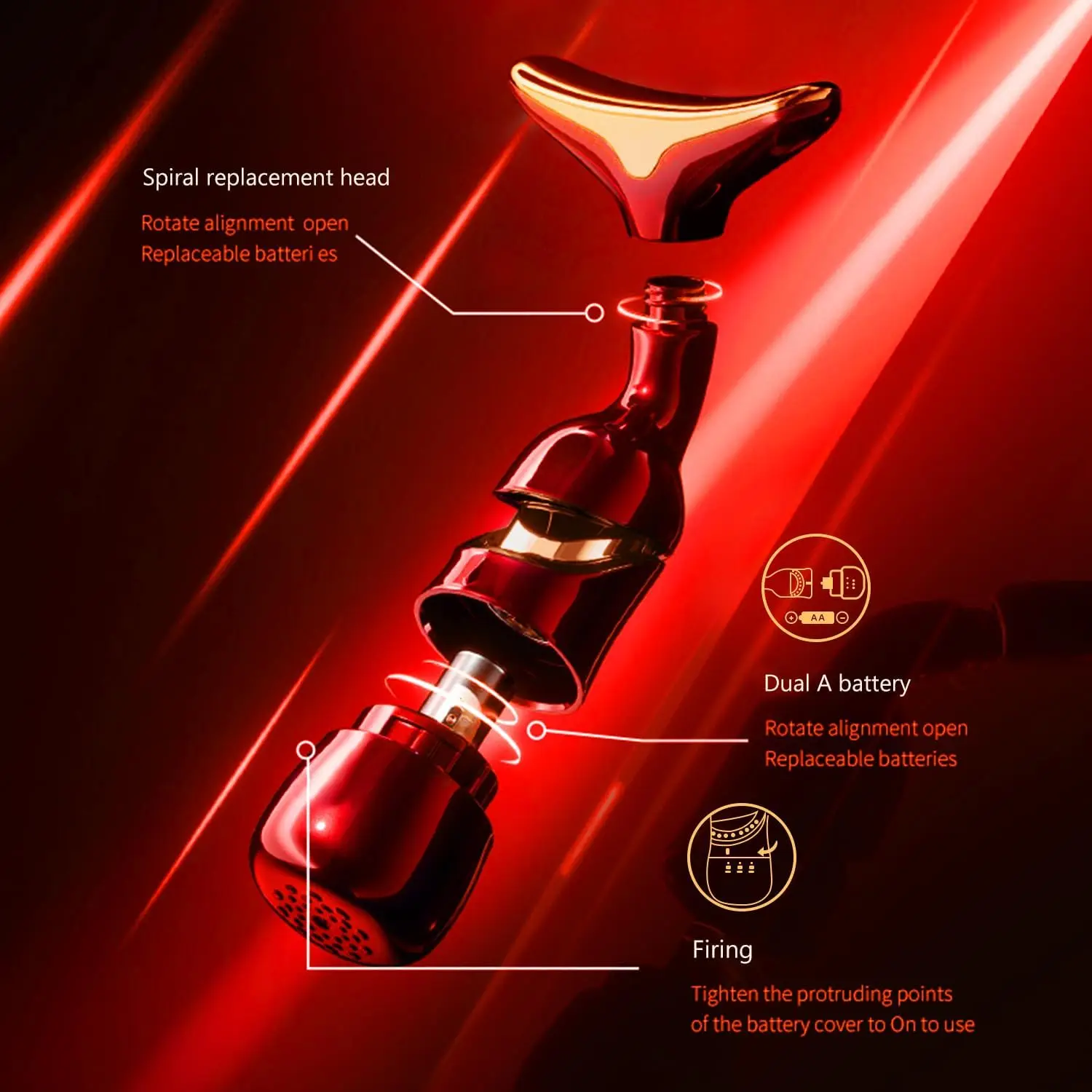 Массажер для лица 3-в-1 лифтинг и укрепление шеи похудение омоложение кожи