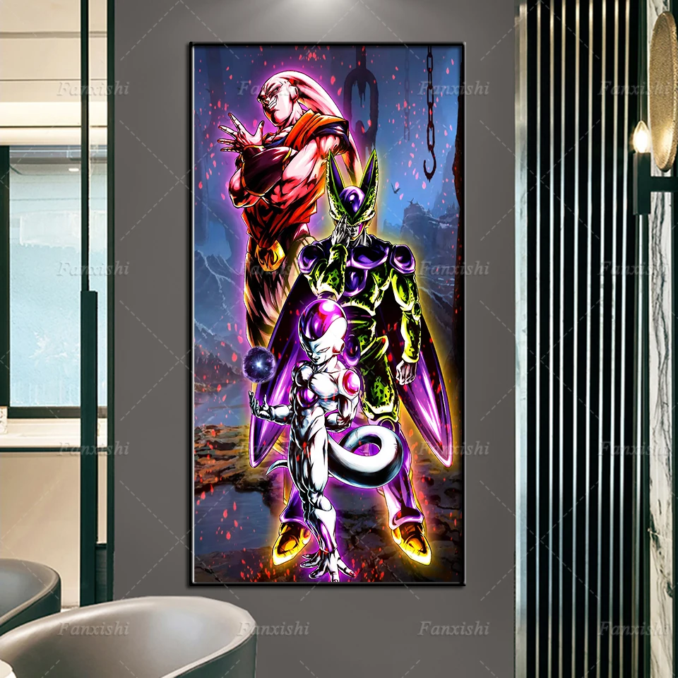 

Dragon Ball Anime Poster Frieza ，Cell，Majin Buu Wall Art Canvas Painting Hd Prints Modular Pictures For Living Room Home Decor