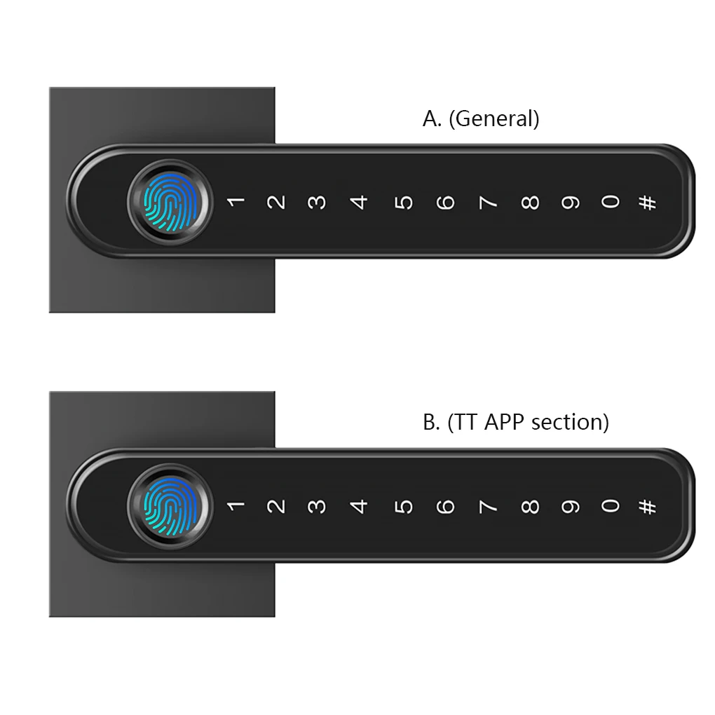 

Keyless Lock Handy Installation Fingerprint Catch Face Smart Locks Long Battery Life Firmness for Hotel Office Normal