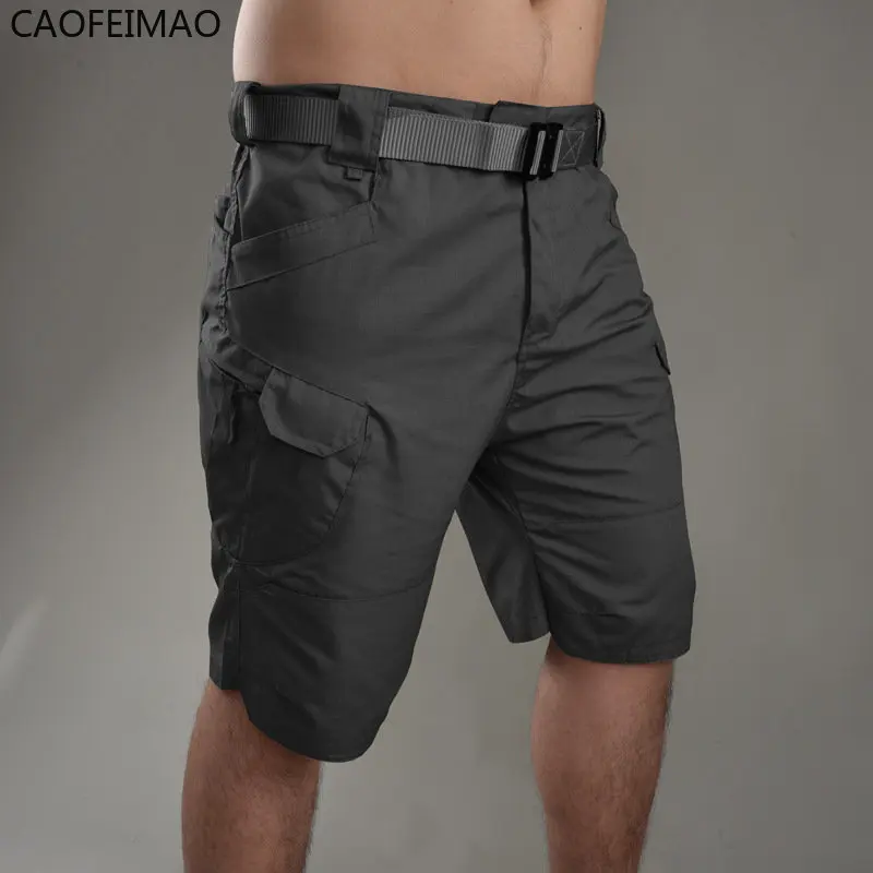 

Summer Men Cargo Shorts Tactical Short Pants Waterproof Quick Dry Multi-pocket Shorts Men's Outdoor Clothes Hunting Fishing