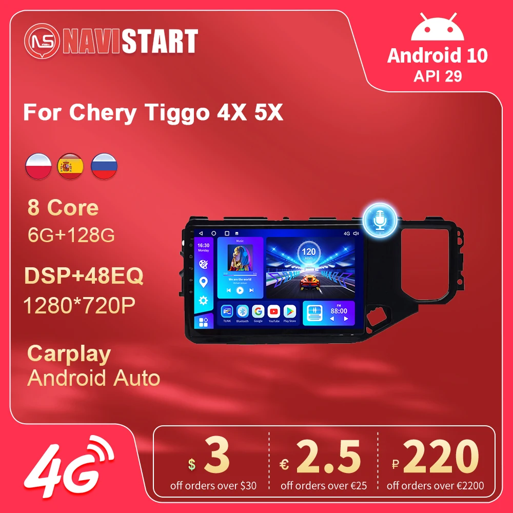 

Автомагнитола NAVISTART для Chery Tiggo 4X 5X, 2019, 2020, 10 дюймов, GPS, DSP