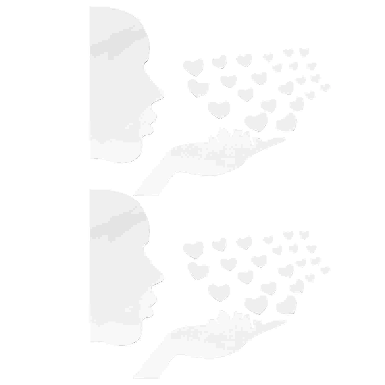 

2 Sets Acrylic Wall Sticker DIY Pretty Self-adhesive Wall Decal Modern Decoration Wall Decoration Home decor