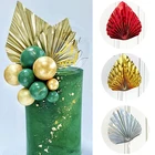 Блестящий бумажный веер для торта, фотоэлемент для украшения торта, дня рождения, свадьбы, фотоэлемент для дня рождения, фотоэлемент, инструменты