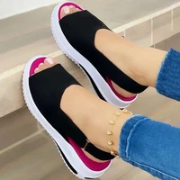 womens shoes 2022 summer new breathable wedge sneakers lightweight casual walking shoes outdoor fashion open toe ladies sandals