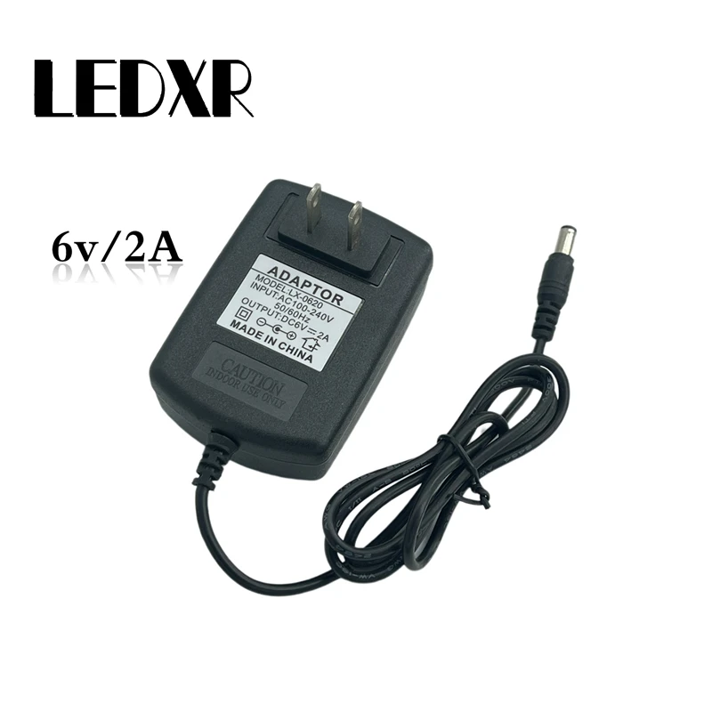

2pcs 6V2A Power Adapter LED Light Belt Electronic Organ Printer Sewing Machine E-book Blood Pressure Monitor Massage Instrument
