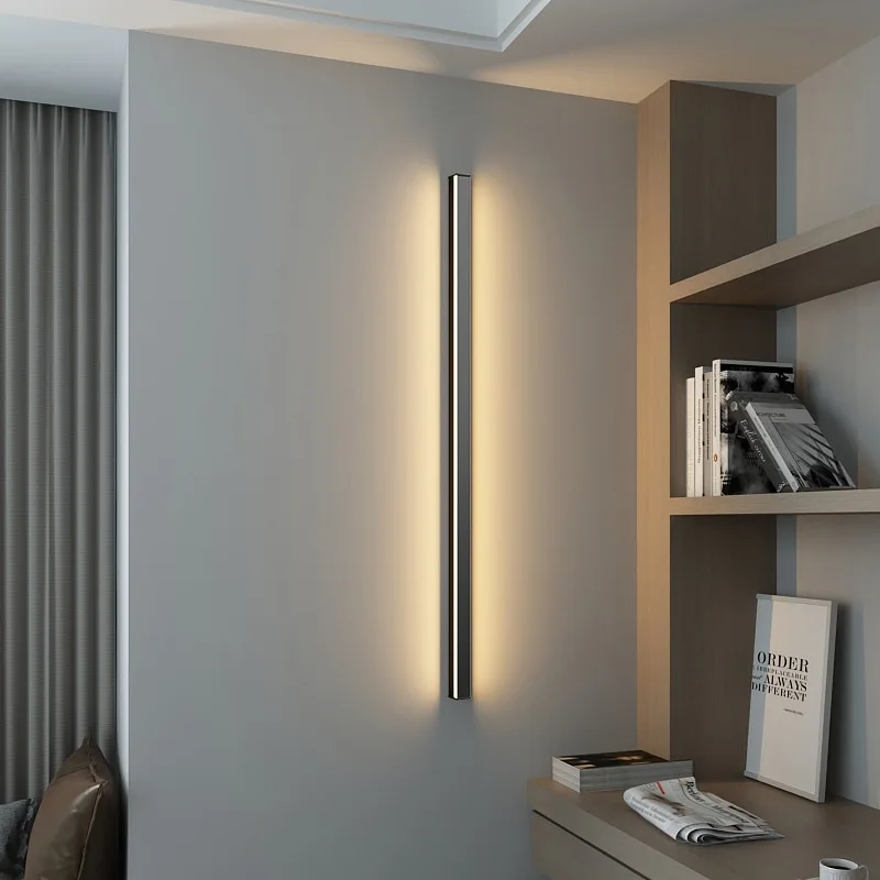 Minimilism Led Wall Lamp Decor Simple Nordic Fixture Sconce Lights for Living Room Bedroom Black Gold Luminaire