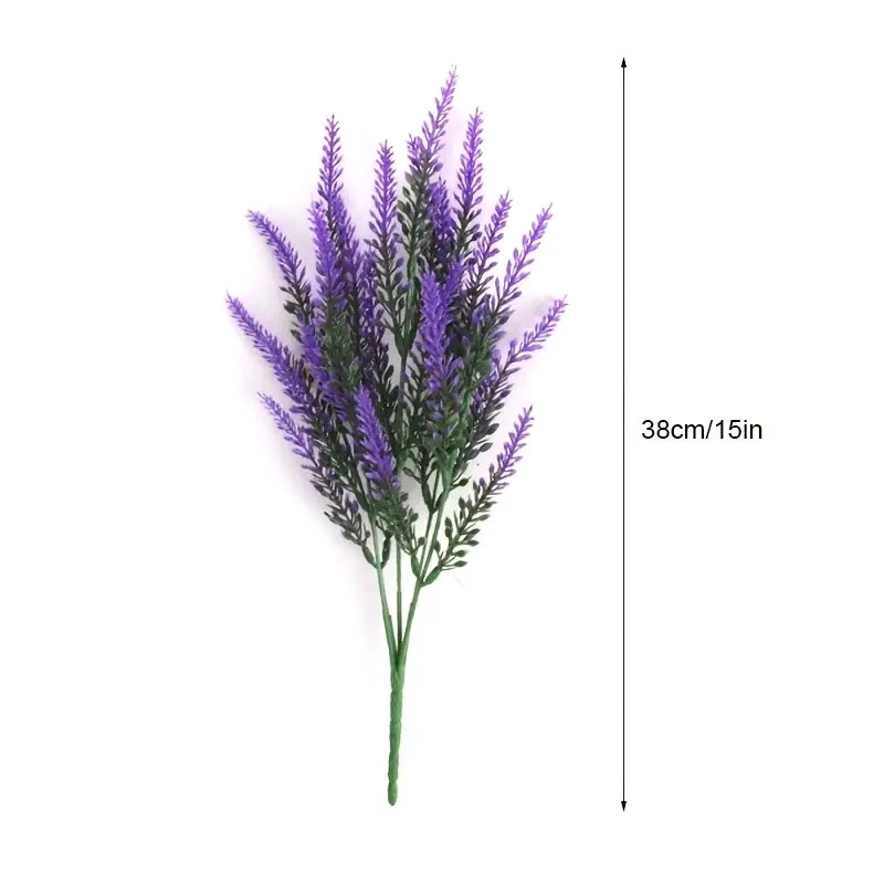 Artificial Lavender Fake Flower Wedding Romantic Provence Decor Nordic Style Vase Storage Home Bouquet