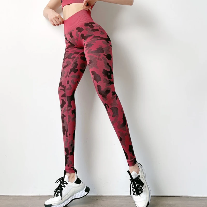 

warm leggings women New Camouflage Scrunch Leggings Women's High Waist Tight-Fitting Sports Running Seamless Fitness Yoga Pants