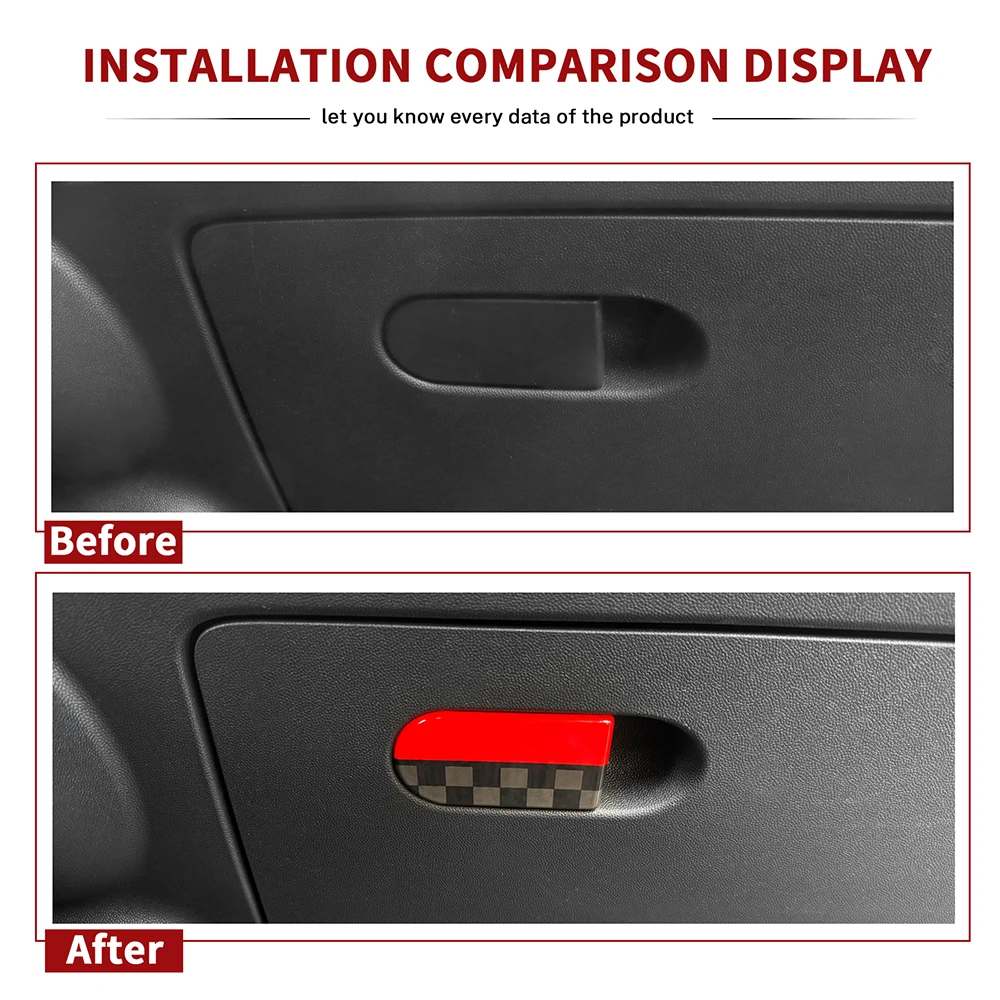 Фото LHD для Mini Cooper S Countryman J01 J05 U25 F65 F66 F67 JCW Aceman Автомобильный перчаточный ящик Ручка декоративная наклейка для хранения Copilot Pat №2