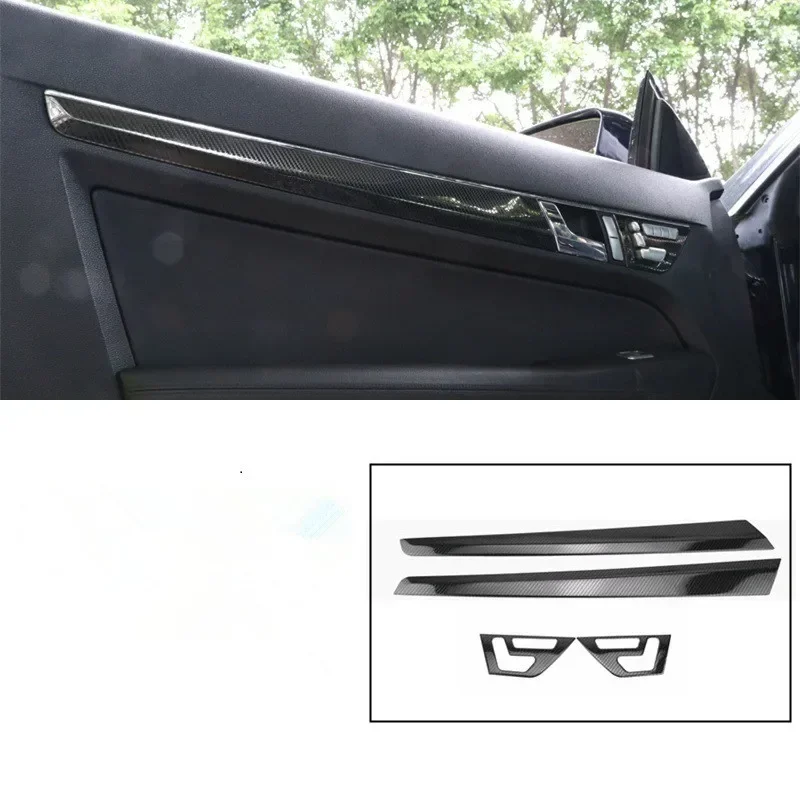 

Карбоновая/серебристая накладка на дверную панель автомобиля для Mercedes Benz E Class Coupe W207 C207 W20 e200 e260 e300 2009-2013