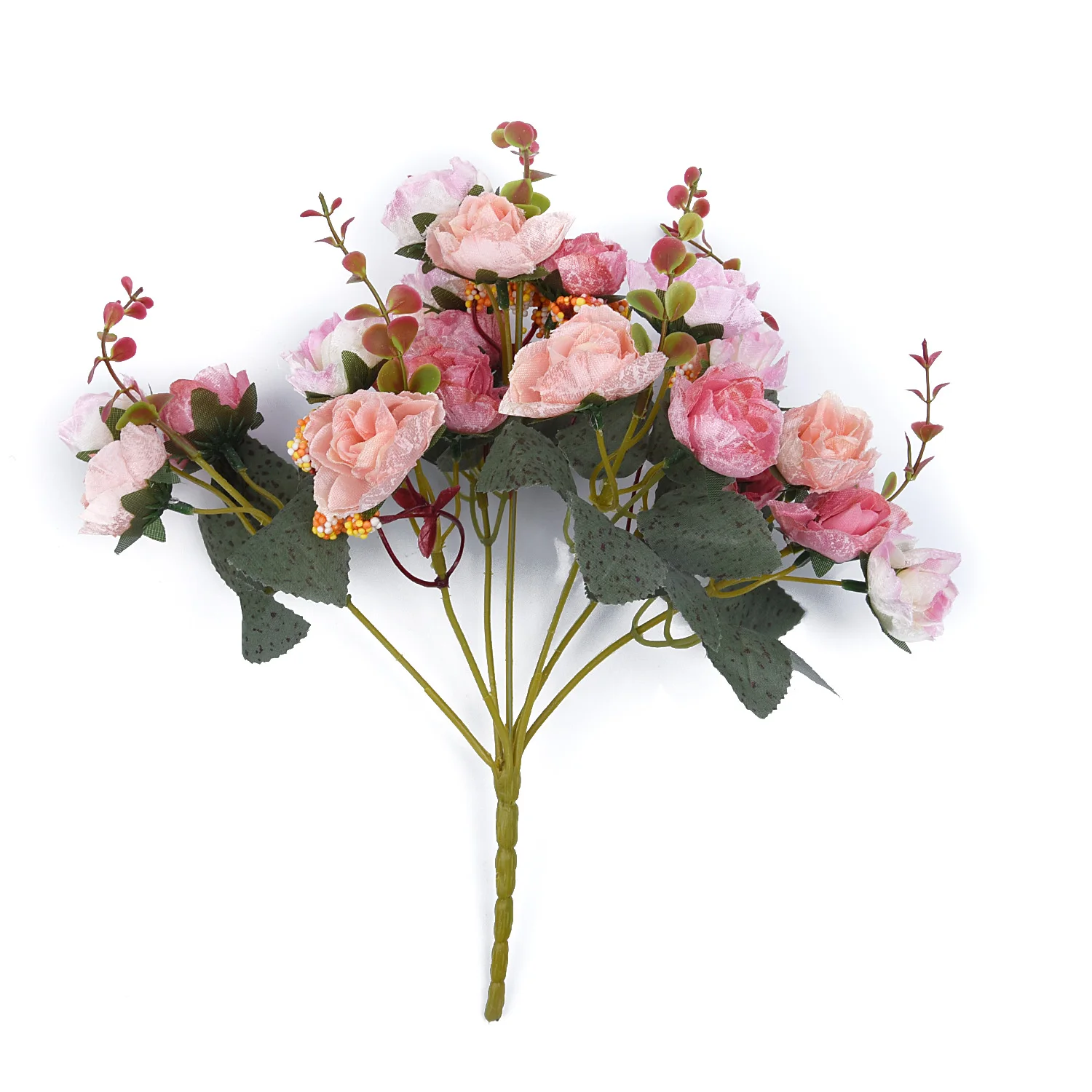 

1 Bouquet Artificial Rose Flower Leaf Concise Home Wedding Home Party Bookstore Cafe Store Cloth Shop Decoration