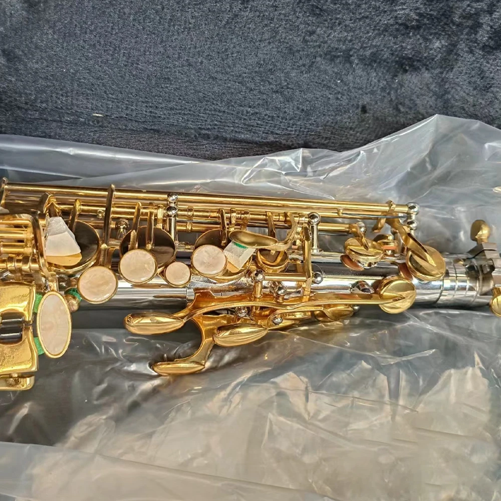 Высококачественный Eb серебряный золотой ключ 1100SG альт-саксофон E-flat Brass sax Alto Woodwind