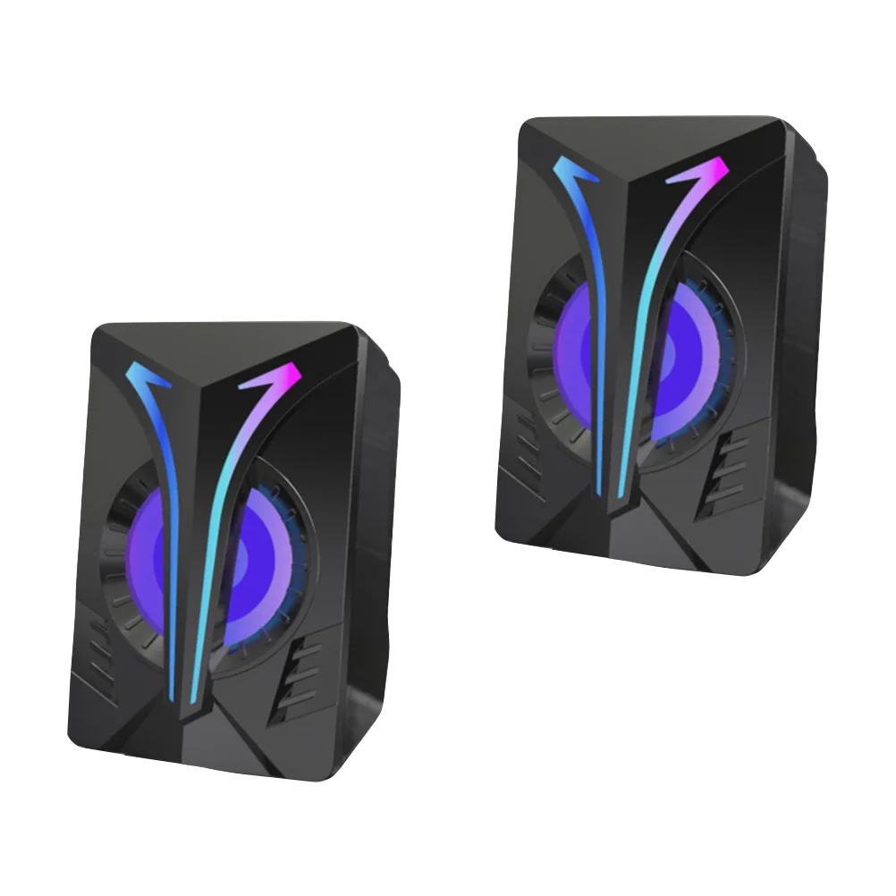 

1 Pair USB Powered RGB Light Wired Speaker Stereo Sound Box Gaming Speaker Bass Sound Box