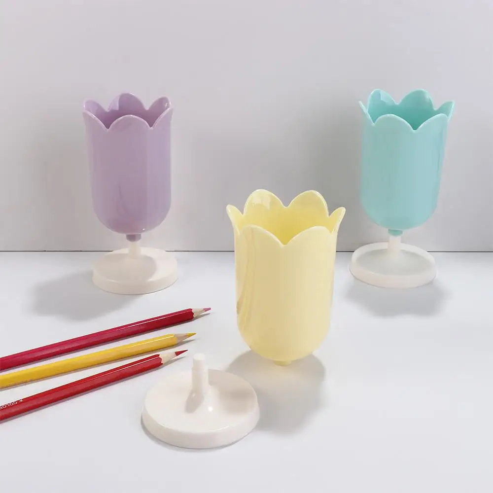 Пластиковый держатель для ручек в виде тюльпана маленькая коробка макияжа