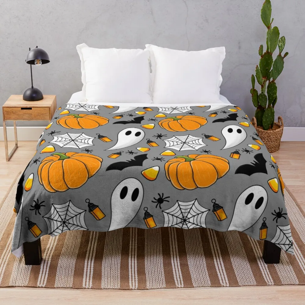 

Halloween Patterned Throw Blanket Fur Throw Blanket
