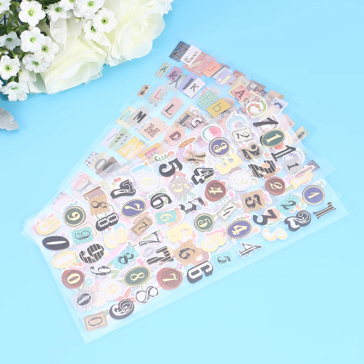 

Stickers Alphabet Scrapbook Decorativenumber Kids Scrapbooking Sticker Craft Colorful Journaling Gemstone Sticky Abc Letter