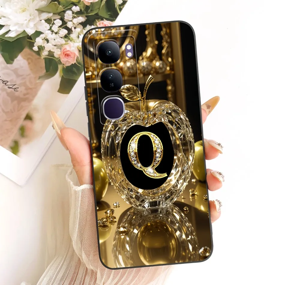 Фото Чехол для телефона Vivo V40 Lite (IDN) с надписью Crystal Crown, мягкий силиконовый чехол-желе для Vivo V40lite 4G 5G (IDN) V2417 №4