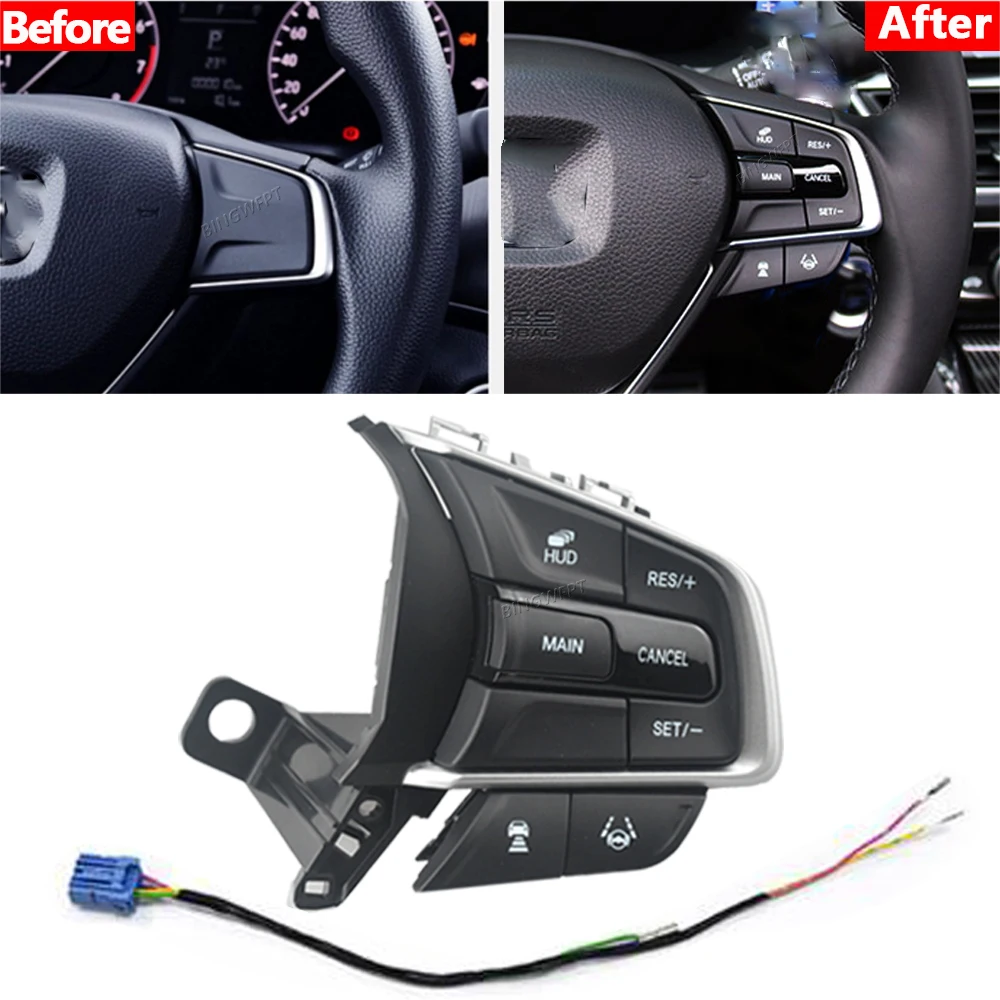 

Right Cruise Control Button + Wire For Honda Accord No.10th 2018 2019 2020 2021 2022 Steering Wheel Switches