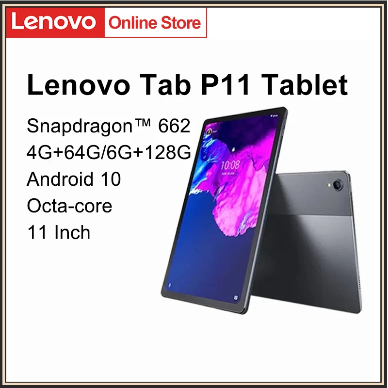 Global Firmware Lenovo Tab P11 / K11 2K LCD Screen Snapdragon Octa Core 4G /6G  64G /128GB Tablet Android 10 Xiaoxin Pad 11 inch