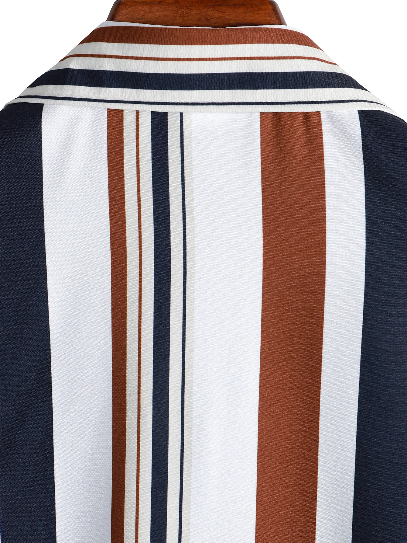 Men's Casual Shirt Button Up Stripe Lapel Shirts For Men Short Sleeve Men Tops Holiday Daily Shirts