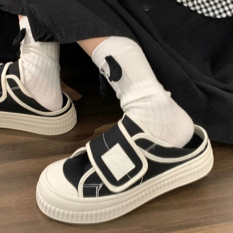 Warrior Canvas Platform Sports Shoes Woman Originality Brand Hook & Loop Women's Shoes Summer 2023 Fashion Walking Skateboard