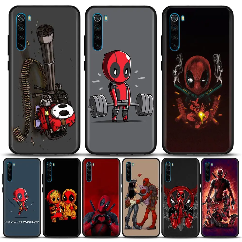 

Cute Cartoon Deadpool Marvel Phone Case for Redmi 6 6A 7 7A Note 7 Note 8 8A Pro 8T Note 9 9S Pro 4G 9T Soft Silicone