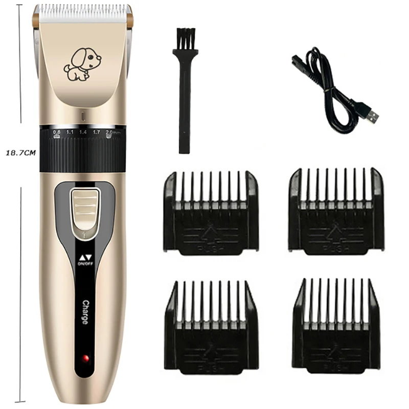 

Set Clipper Ceramic Cordless Cat Accessories Hair Trimmer Blade Dog Hair Electric Pet Puppy Grooming Charging Professiona Shaver