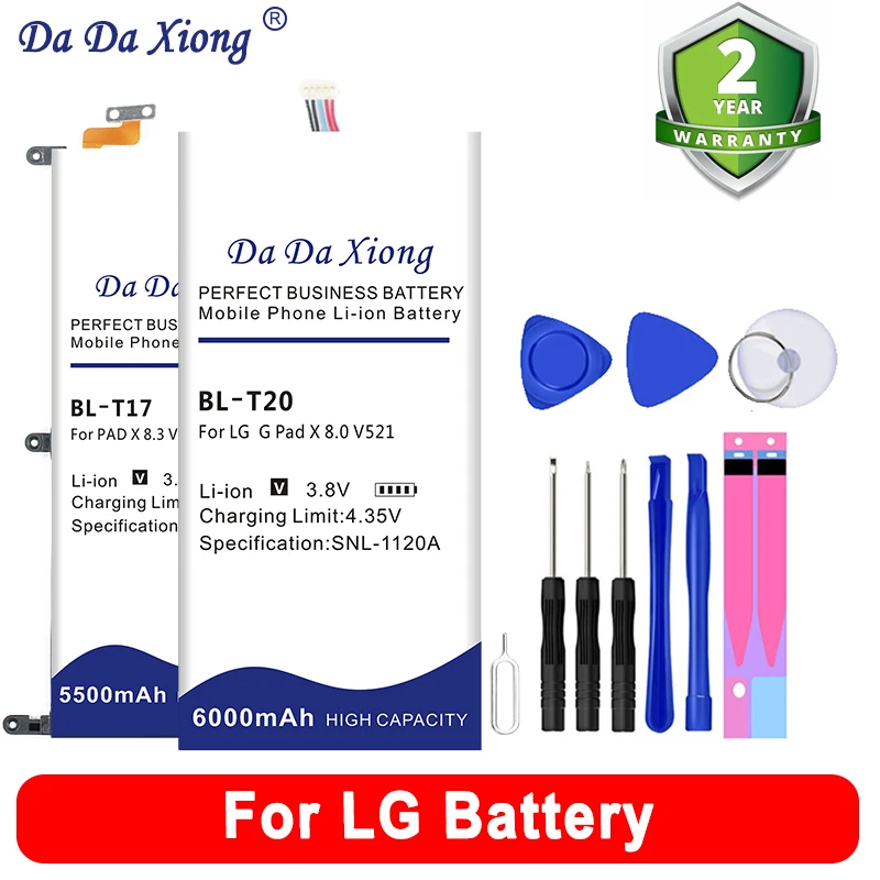 Для LG G PAD II F2 X 7,0 8,0 8,3 10,1 LK460 VK815 VK810 V400 V521 V930 V525 V410 8S ThinQ L-G810 KC550 KC780 KF700 KP500 Battey