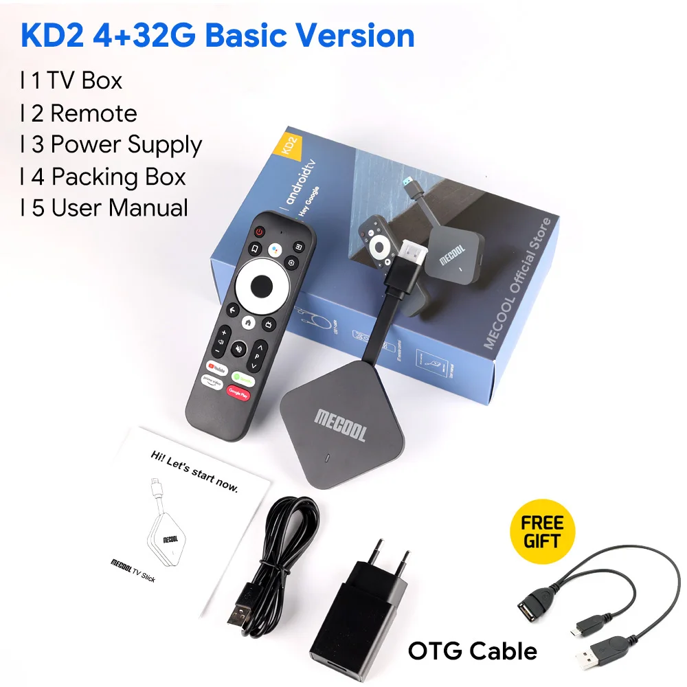 Mecool 2021 Global Version KD2 Amlogic S905Y4 TV Stick Android 11 4GB 32GB Dual WIFI Google Certified TV Box BT 5.0 images - 6