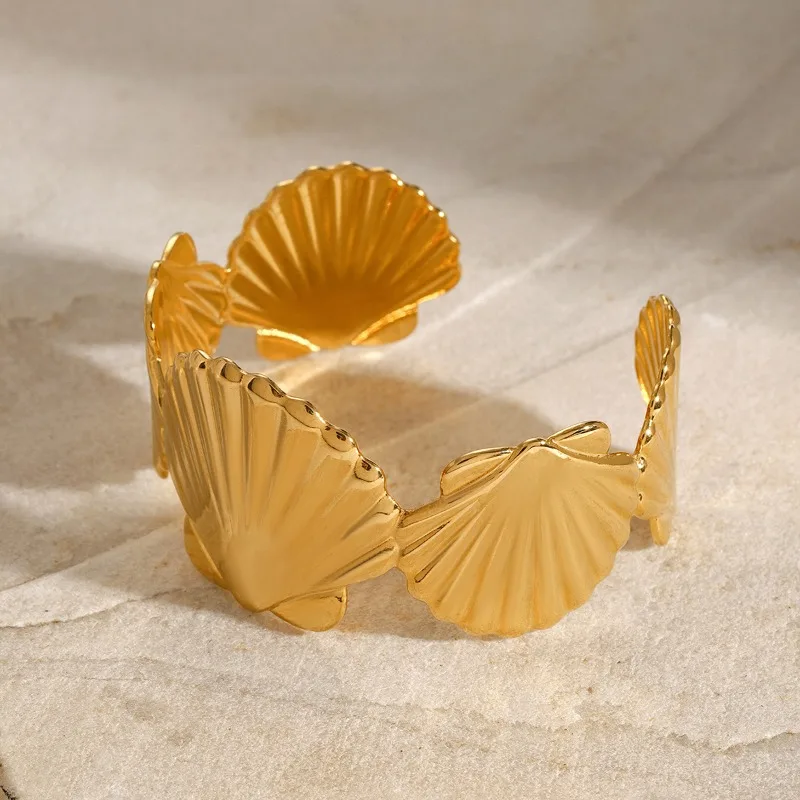 Трендовые металлические регулируемые браслеты Minar в виде ракушек с фестонами для