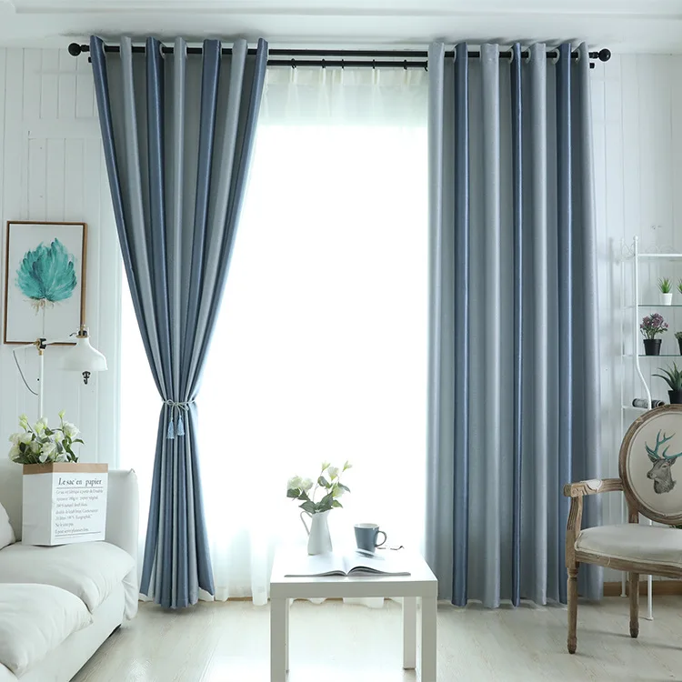 

Gradual living room bedroom window falling Mediterranean full shading curtain cloth window screening