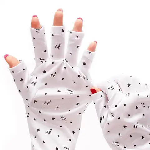 1 pair of gloves to protect against ultraviolet radiation LED lamp glove to protect against ultraviolet radiation for nails ...