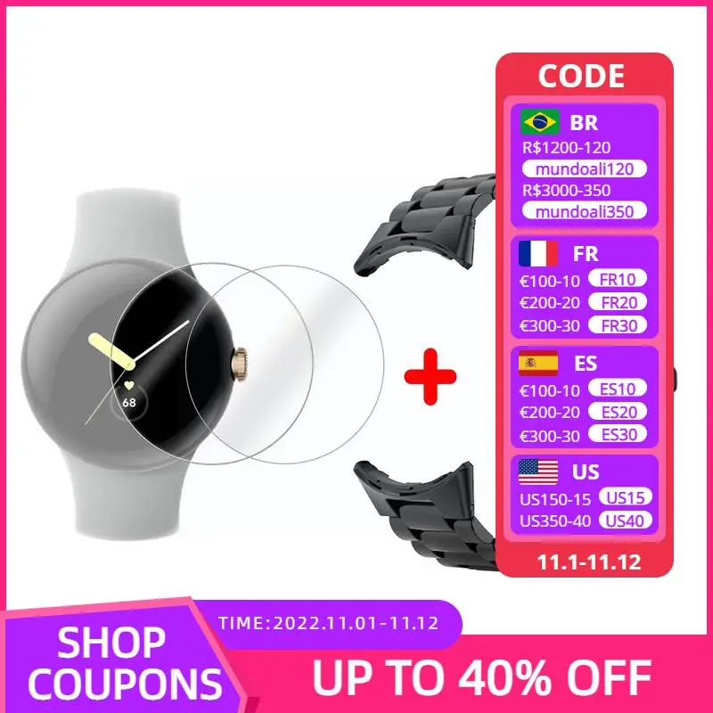 

Metal Stainless Steel Bracelet For Google Pixel Watch Band Smartwatch Watchband For Pixel Watch Classic Buckle Strap Access V0S2