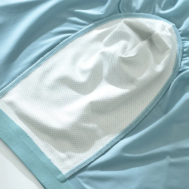 120S high-end seamless ice silk underwear, men's breathable large size boxer antibacterial shorts, men's underwear