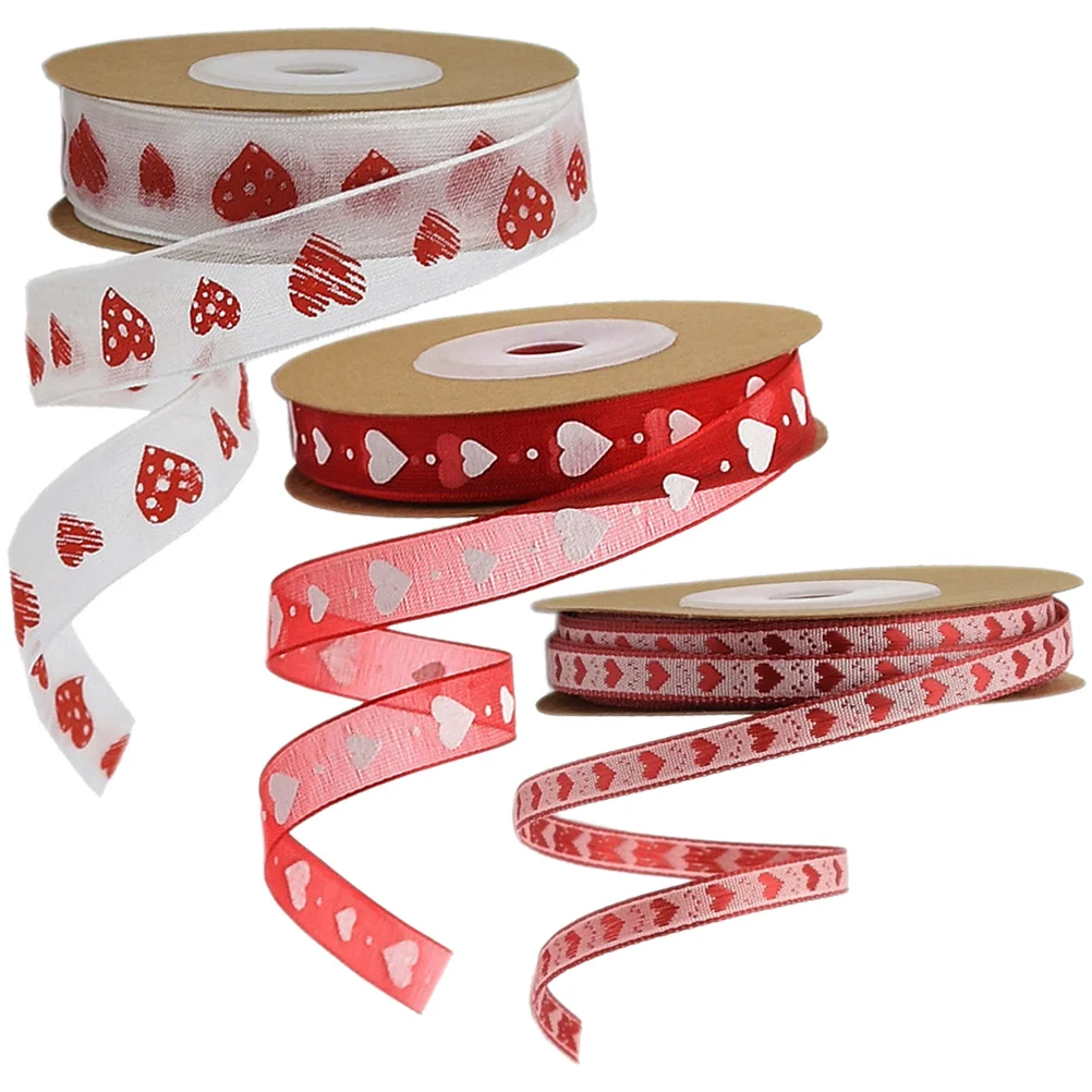 

Ribbon Valentine Ribbons Day S Heart Giftparty Hair Bows Decor Favors Diy Packaging Box Chiffon Loving Bow Making Packing