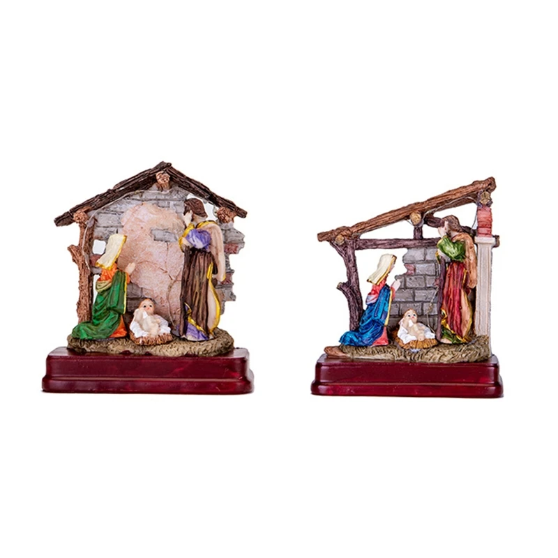 

Фигурка Иисуса Христос, декор для детской елки, светодиодный католический подарок, домашний рабочий стол, Прямая поставка