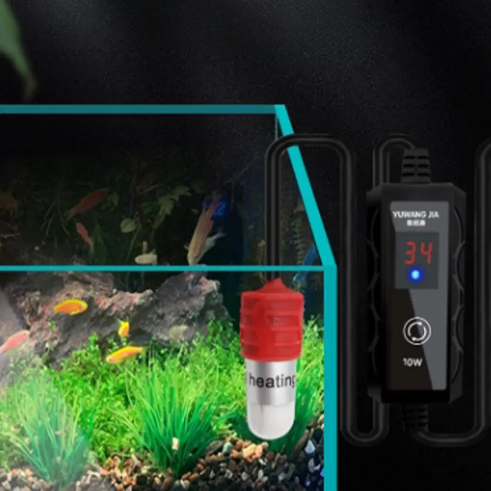 

NEW 5v Usb Mini Fish Tank Heating Rod Adjustable Temperature Digital Display Low Water Level Heating Rod