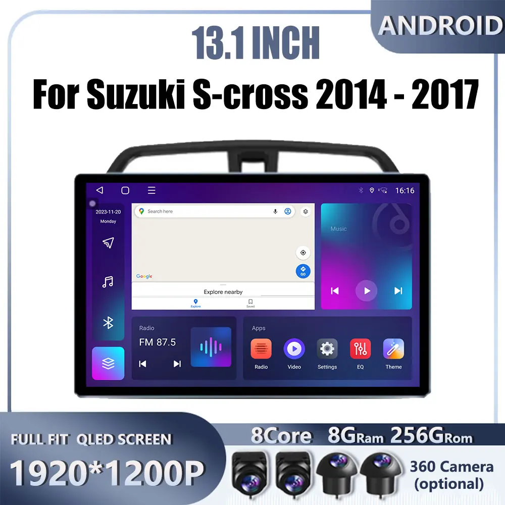 8-ядерный 4G 13 1 дюйма для Suzuki S-cross 2014 2015-2017 Автомобильный Android OS Радио Стерео