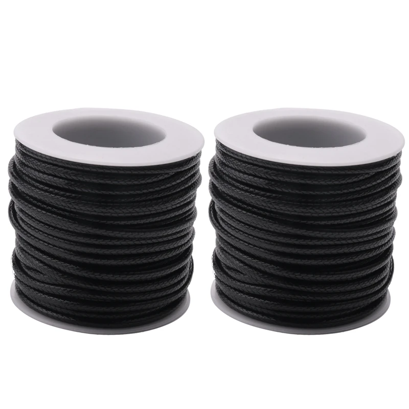 

12 Meters/Roll 2.5Mm Round Waxed Thread Necklace Rope Leather Cord Thread For Jewelry Making Accessories-2Pcs