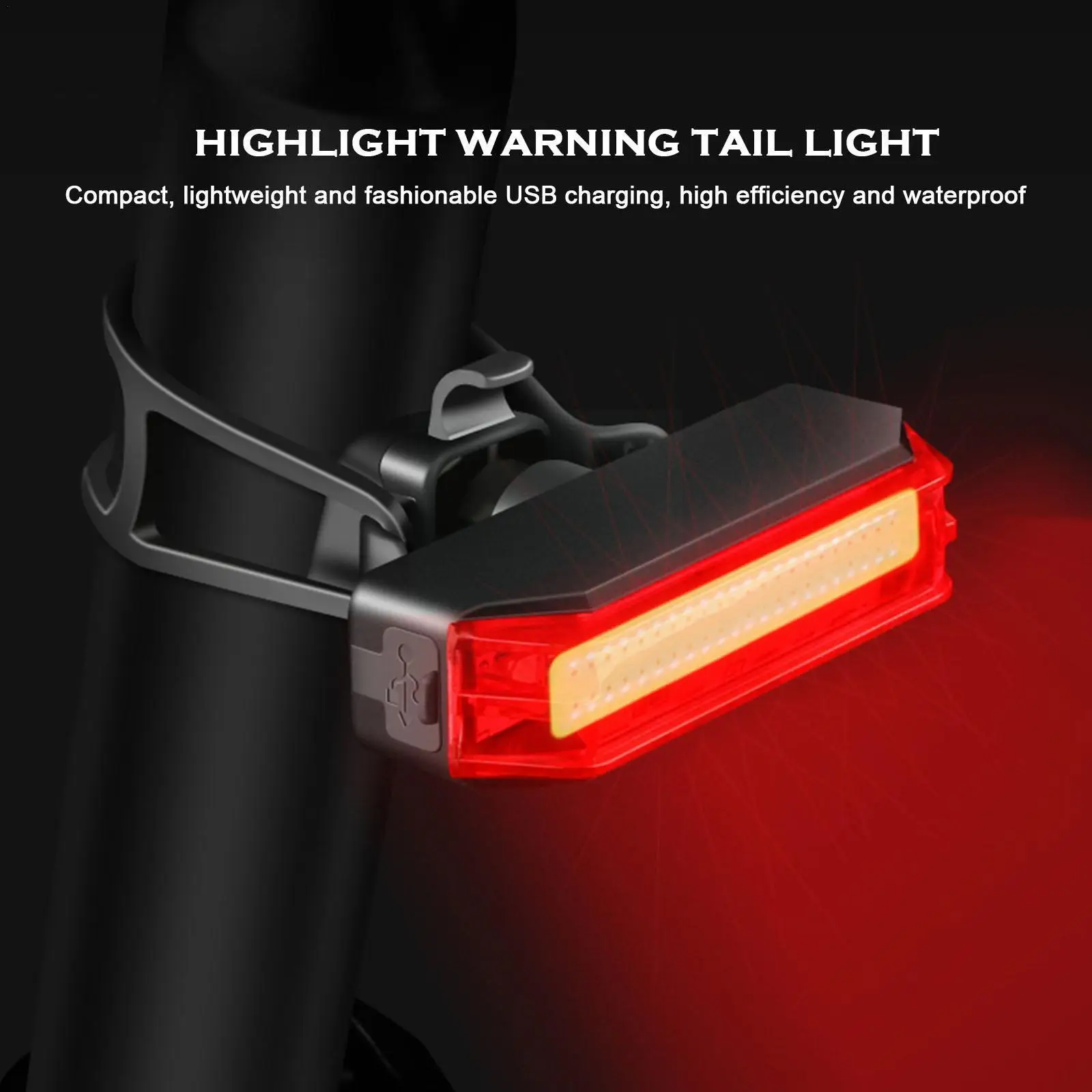 

5 Led Bicycle Light Waterproof Rear Tail Light Led Style Rechargeable Portable Cycling Light Style Bike Usb E0m5