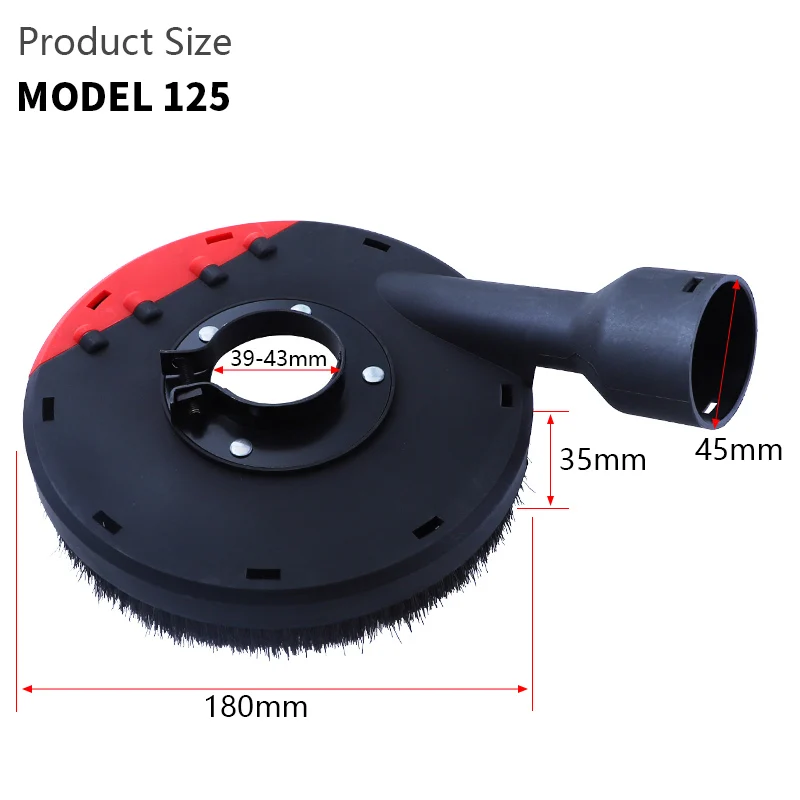 140/180Model  Angle Grinder Dust Shroud For Concrete Stone Dust Collection Universal Surface Grinding Dust Shroud enlarge