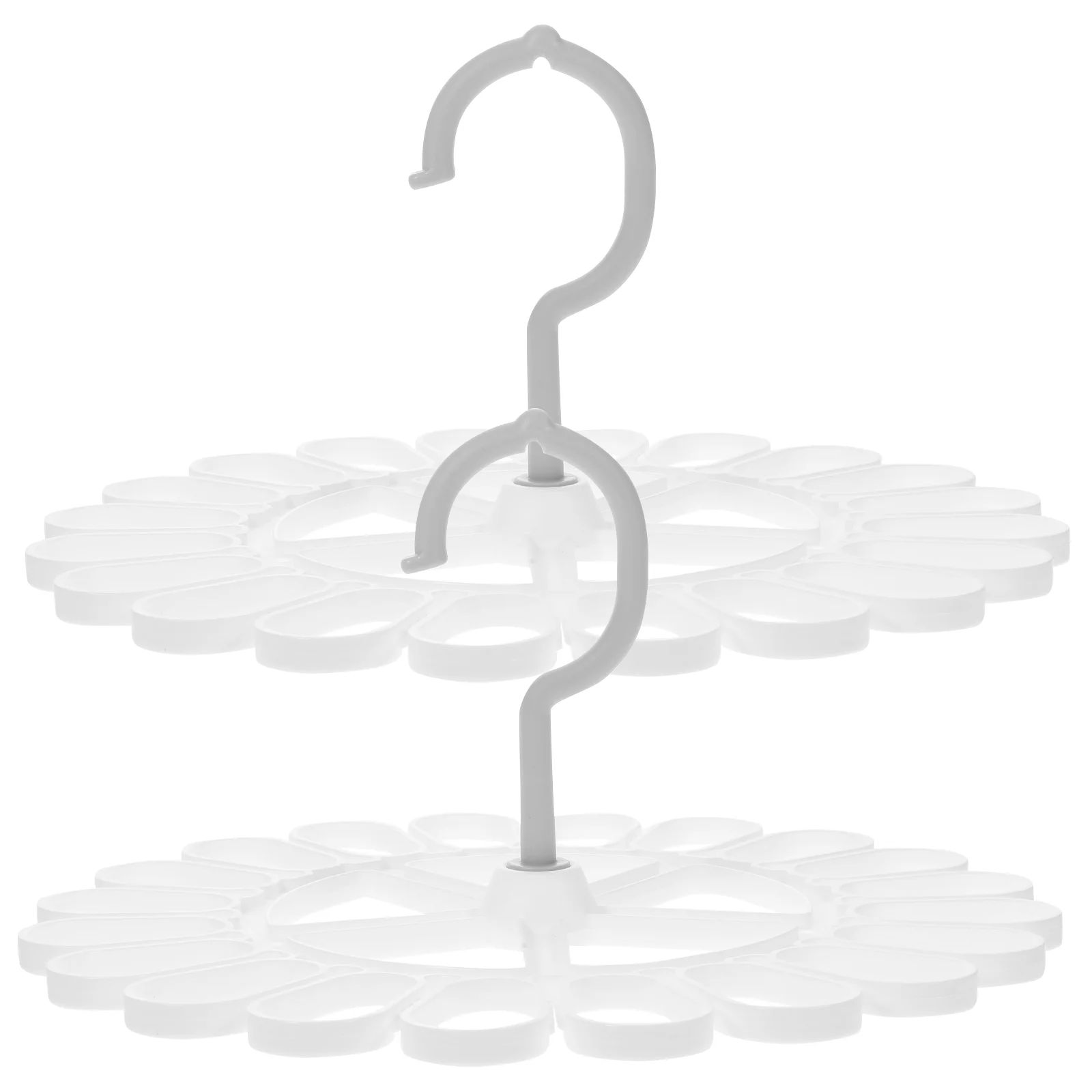 

2 Pcs Clothes Hanger Drying Rack Slots Plastic Hangers Socks Balcony No Clips
