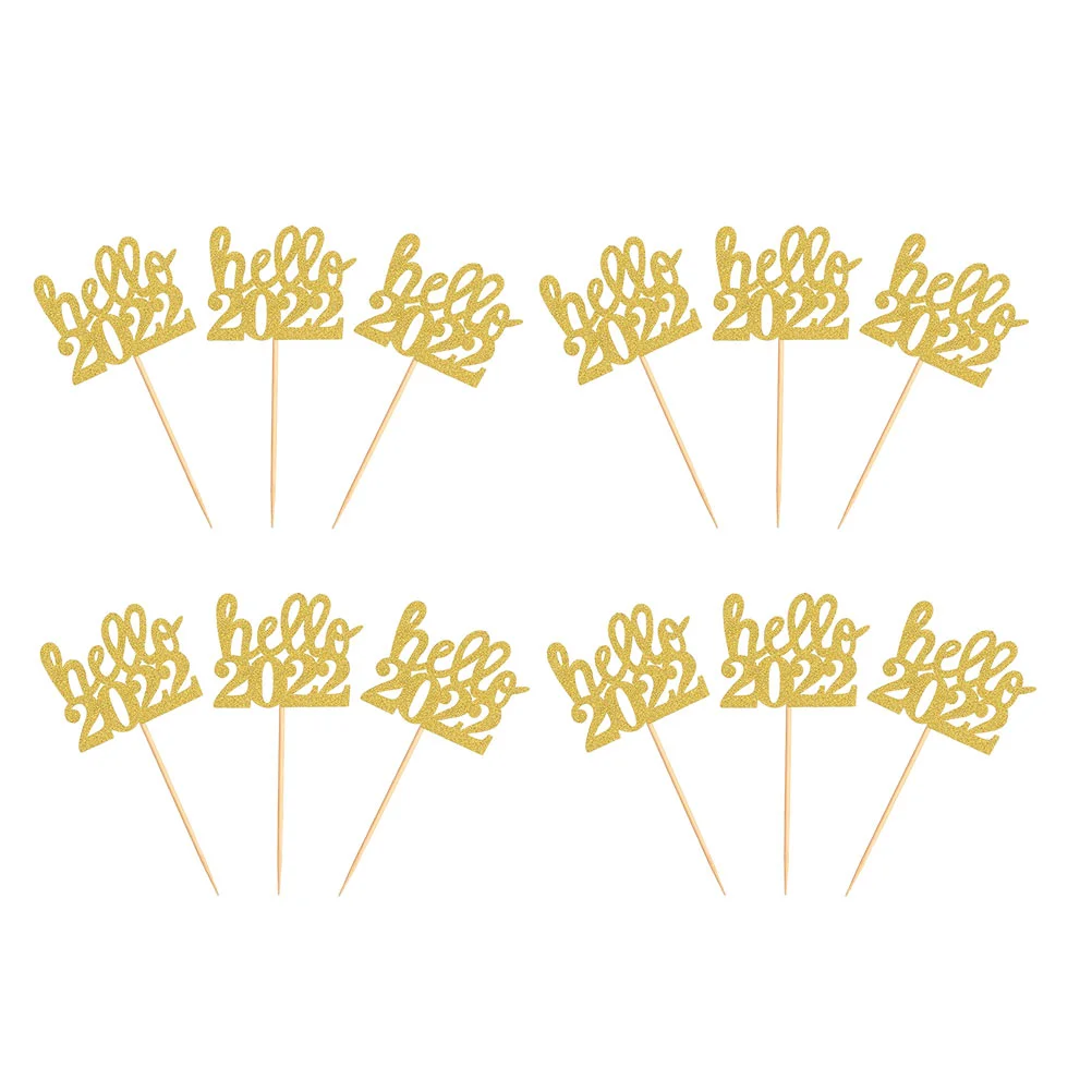 

New Cake Party Year Pick Dessert Picks Birthday Coppercheers Decoraotions Holiday Eve Supplies Years Appetizer Decoration