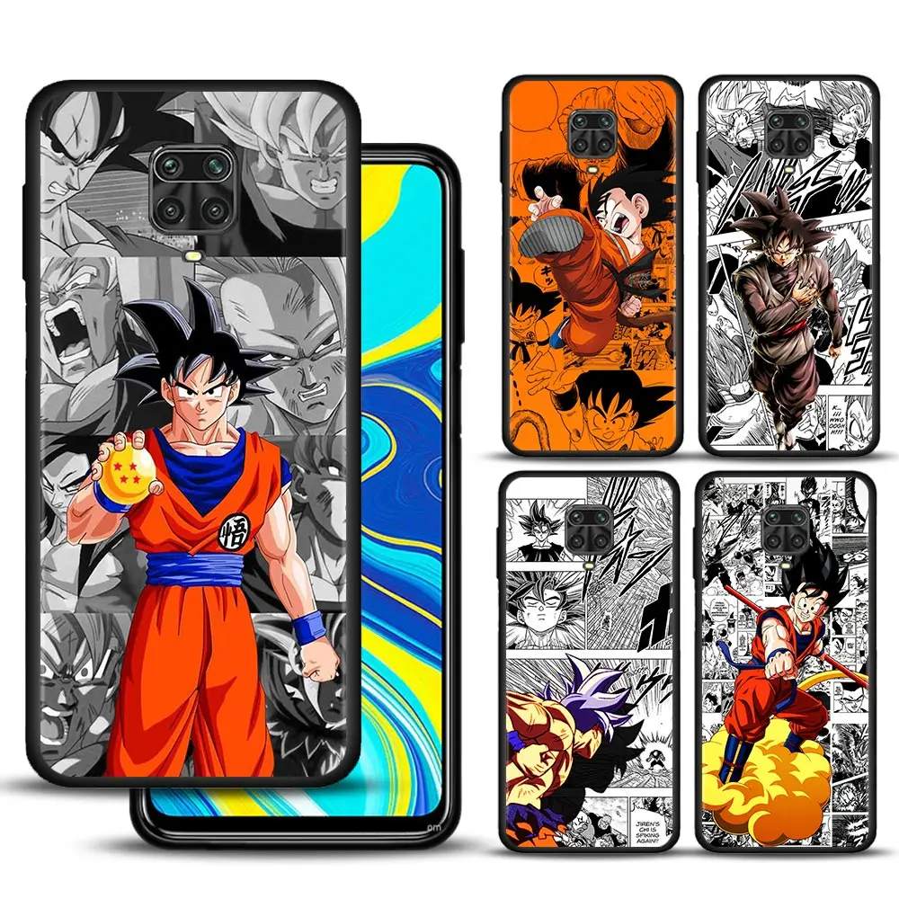 

For Xiaomi Redmi Note 11 9 8 10 Pro Max 7 9T 8T 9S 10Lite Case for REDMI 9 8 9C 9A 8A 7A Dragon Ball God Goku Vegeta Comics