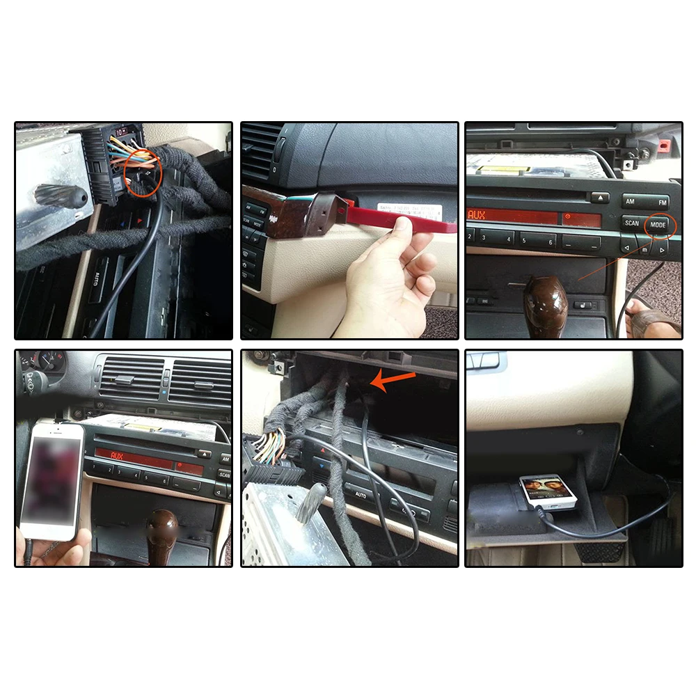 

For BMW E39 E53 X5 E46 Adapter Cable Input Interface MP3 Radio 3.5mm Auto Parts Practical Durable New Portable